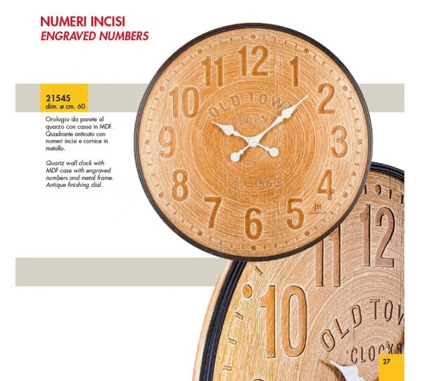 Lowell Italy Designové nástěnné hodiny 21545 Lowell 60cm