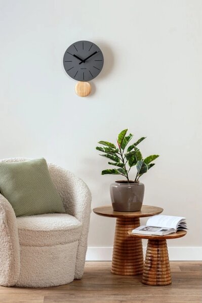 Designové kyvadlové hodiny 5967GY Karlsson 41cm