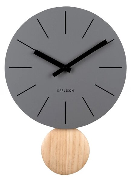 Designové kyvadlové hodiny 5967GY Karlsson 41cm