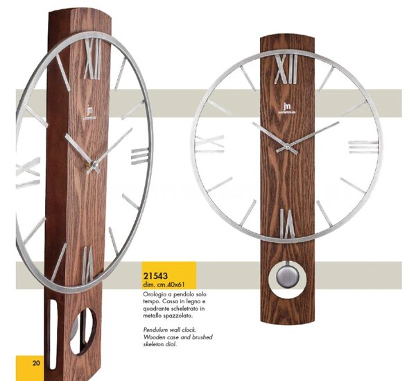 Lowell Italy Designové kyvadlové hodiny 21543 Lowell 61cm