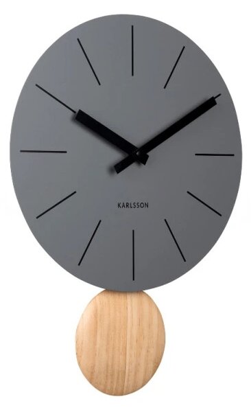 Designové kyvadlové hodiny 5967GY Karlsson 41cm