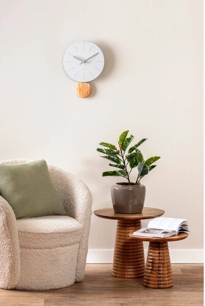 Designové kyvadlové hodiny 5967WH Karlsson 41cm