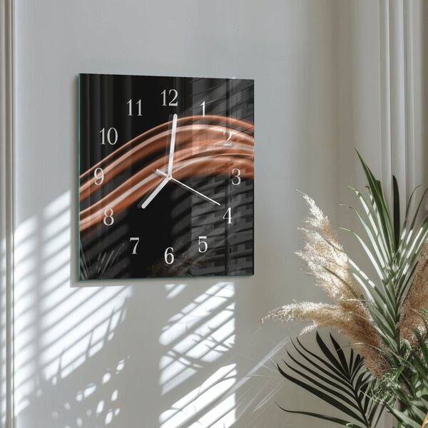 Skleněné hodiny Abstraktní čáry zskb-30x30-00080797