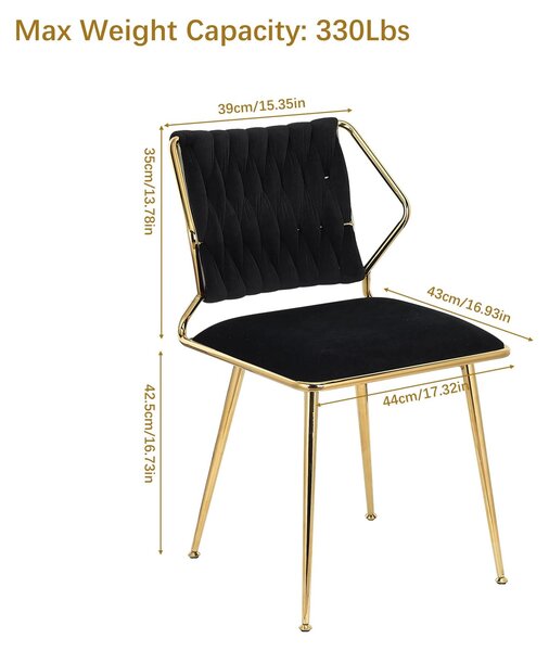 Jídelní židle - Sada 2 kusů - Židle - Designové židle - Pohodlné židle - Ergonomický design