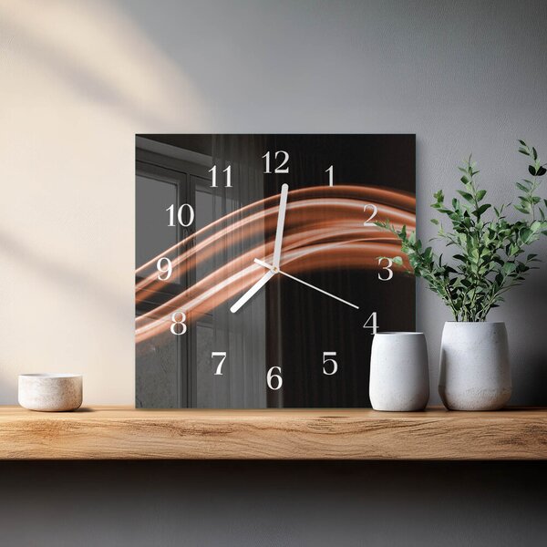 Skleněné hodiny Abstraktní čáry zskb-30x30-00080797