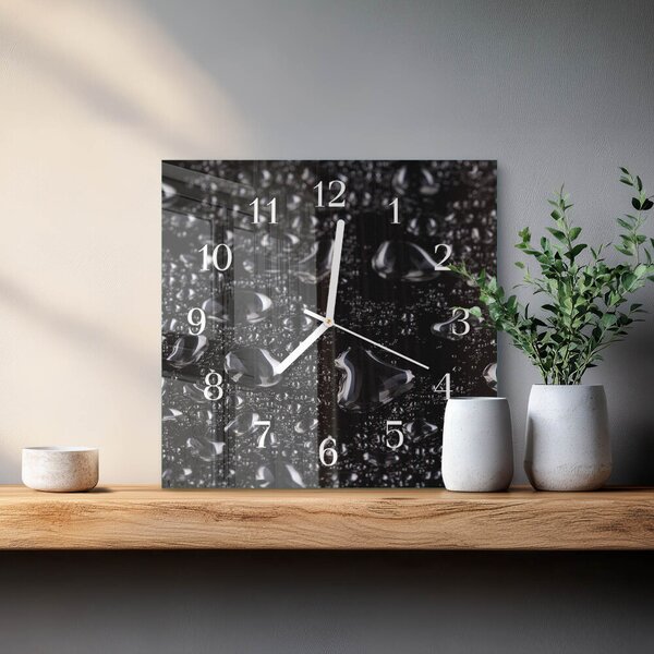 Skleněné hodiny Kapky zskb-30x30-00089943