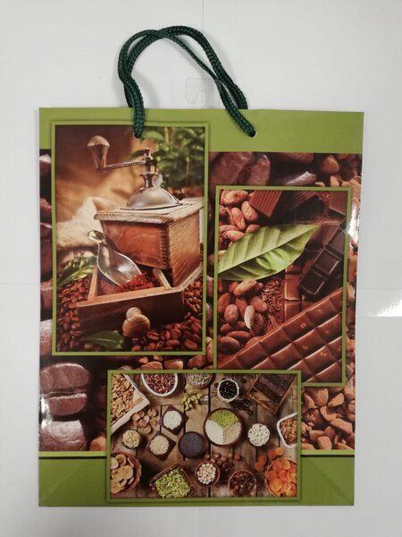 Goleto Dárková taška s kávovými zrny 32 x 26 x 13 cm | 5 kusů