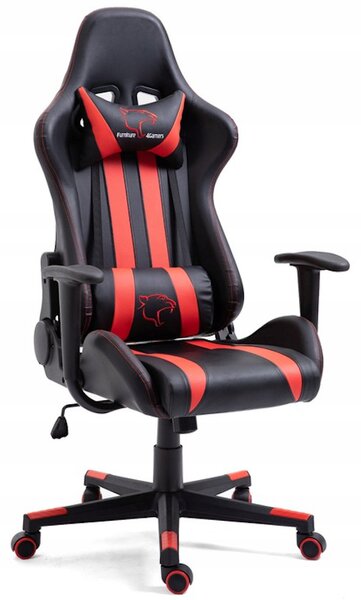 Kancelářská židle KORAD FG-33, 71x125-135x70, červená/černá
