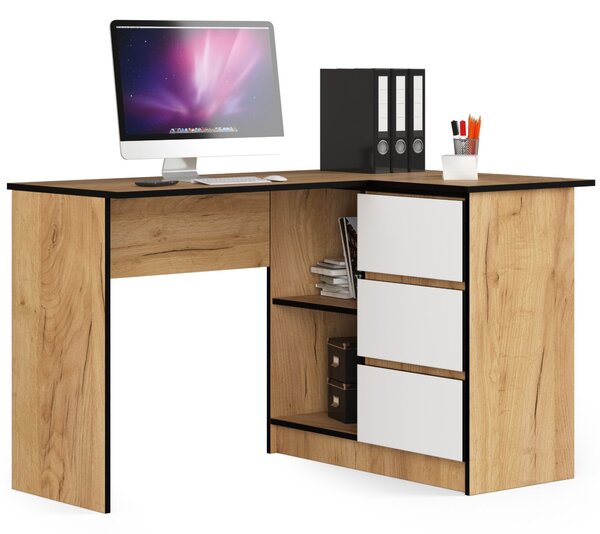 Moderní psací stůl HERRA124P, dub Craft bílý