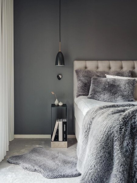 Skinnwille Home Collection Polštář Stily Grey, umělá kožešina, 60x40 cm