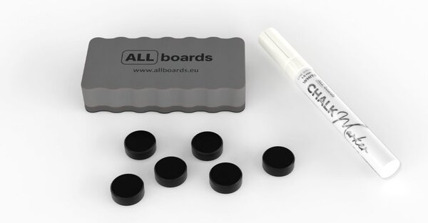 Černá magnetická tabule 100x80 ALLboards PREMIUM, BKB108EX