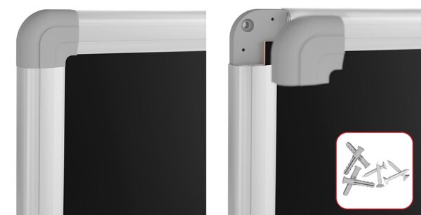 Černá magnetická tabule 100x80 ALLboards PREMIUM, BKB108EX