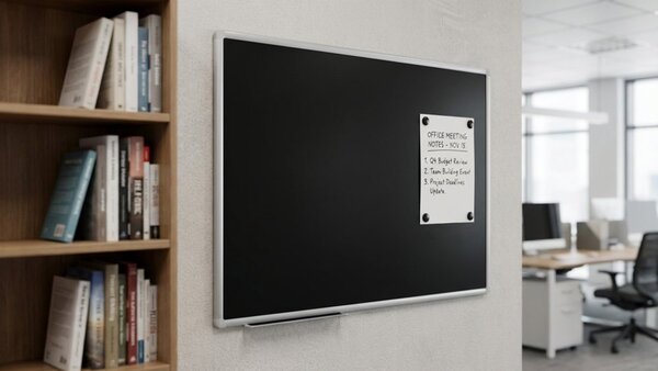 Černá magnetická tabule 100x80 ALLboards PREMIUM, BKB108EX