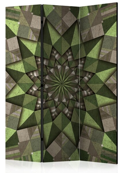Paraván mandala zelený květ Velikost (šířka x výška): 135x172 cm