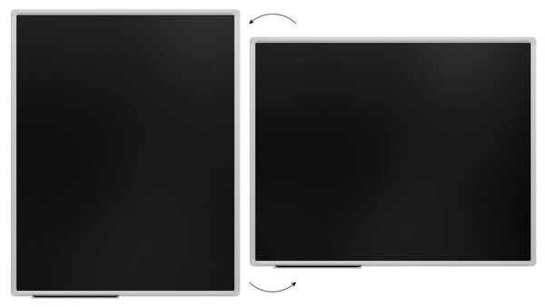 Černá magnetická tabule 100x80 ALLboards PREMIUM, BKB108EX