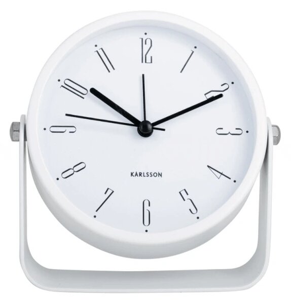Designový budík 5989WH Karlsson 12cm
