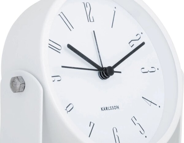 Designový budík 5989WH Karlsson 12cm