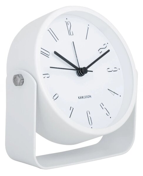 Designový budík 5989WH Karlsson 12cm