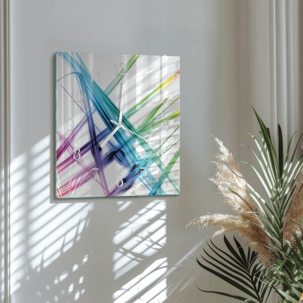 Skleněné hodiny Abstrakce zskb-30x30-00057638