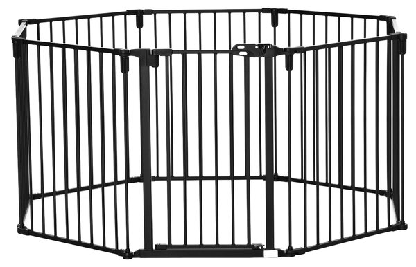 Bezpečnostní zábradlí – Ochranné zábradlí – Zábradlí pro schody – Oplocení pro zvířata – Hřištěcí zábradlí – 8 skládacích panelů – Ocelová konstrukce