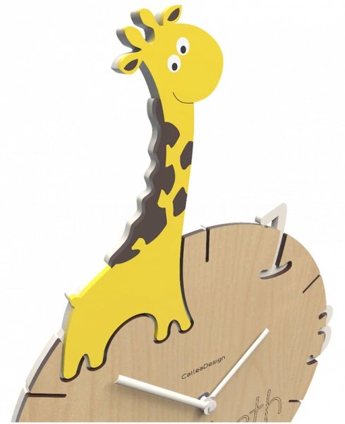 Dětské hodiny CalleaDesign žirafa 42cm (možnost vlastního jména)