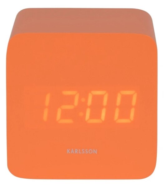 Designové LED hodiny s budíkem 5982OR Karlsson 7cm