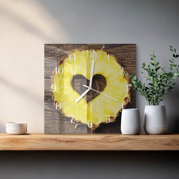 Skleněné hodiny Ananas zskb-30x30-00087973