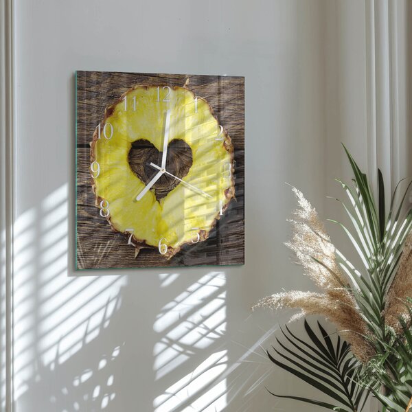 Skleněné hodiny Ananas zskb-30x30-00087973