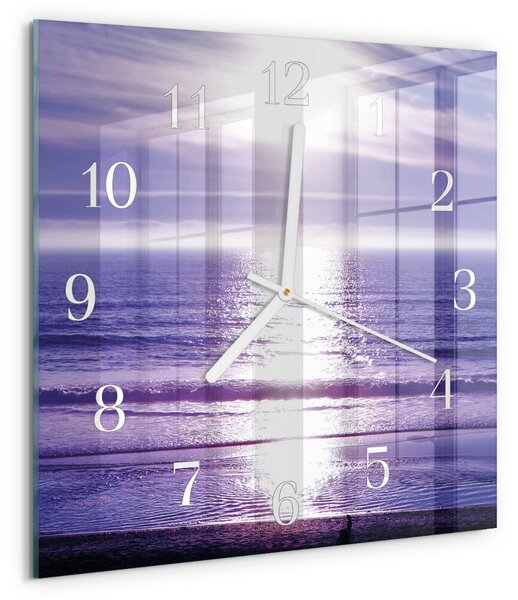 Skleněné hodiny Moře zskb-30x30-00078738