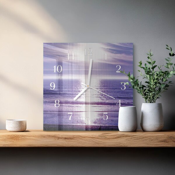 Skleněné hodiny Moře zskb-30x30-00078738