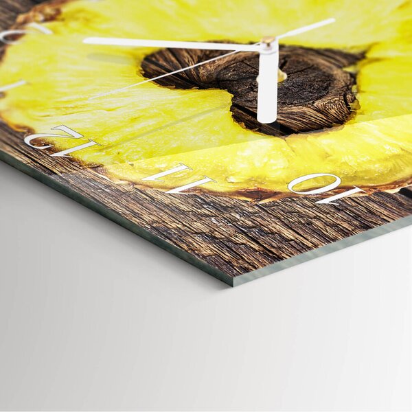 Skleněné hodiny Ananas zskb-30x30-00087973