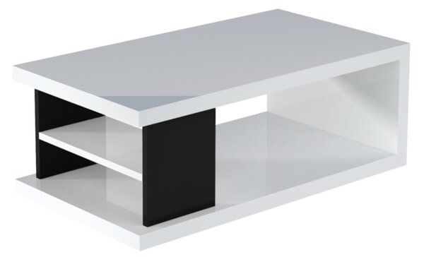 Konferenční stolek KELLY, 110x60x41, bílá/černá mat