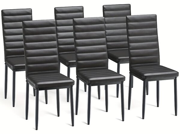 Jídelní židle - Židle - Židle s opěradlem ve tvaru sedáku - Kuchyňské židle - Designové židle - Sada 6 kusů