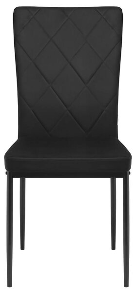 Židle - Jídelní židle - Sada 4 sametových jídelních židlí - Ergonomické - Kovové nohy - Vysoké opěradlo