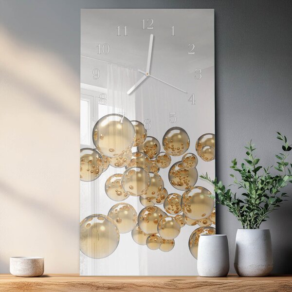 Skleněné hodiny vertikální Míče zsppb-30x60-00087981