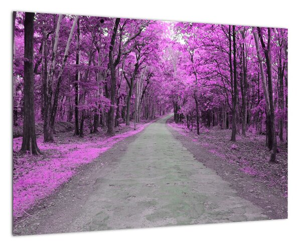 Moderní obraz - fialový les