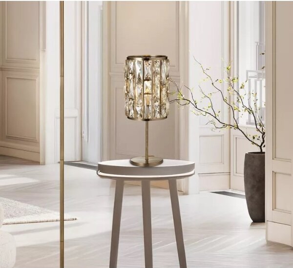 Searchlight EU6584AB Stolní lampa glamour BIJOU patina