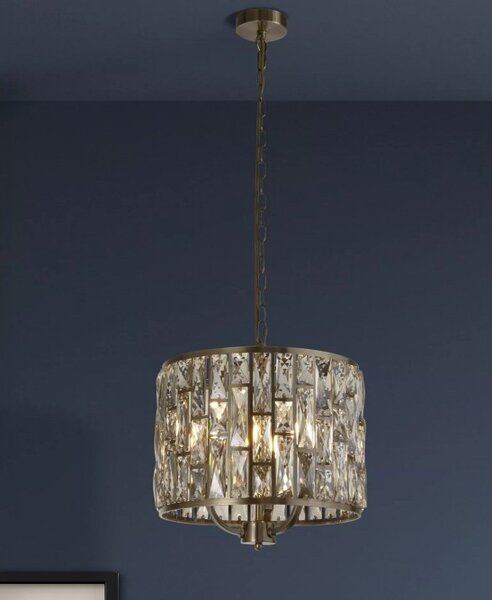 Searchlight 6583-3AB Závěsné glamour svítidlo BIJOU patina, průměr 38cm