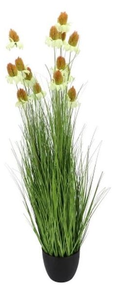 Dekorativní okrasná tráva s květy Cosmos v květináči – 120 cm - J-Line by Jolipa