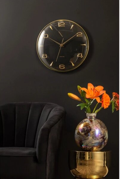 Designové nástěnné hodiny 6017BK Karlsson 40cm