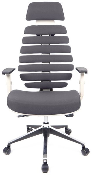 MERCURY kancelářská židle FISH BONES PDH, šedý plast, 26-64 šedá, 3D područky