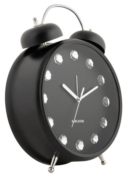 Designové stolní hodiny - budík 6019BK Karlsson 30cm