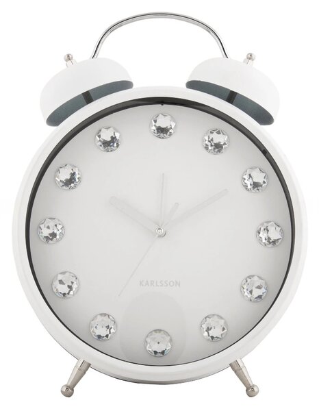 Designové stolní hodiny - budík 6019WH Karlsson 30cm