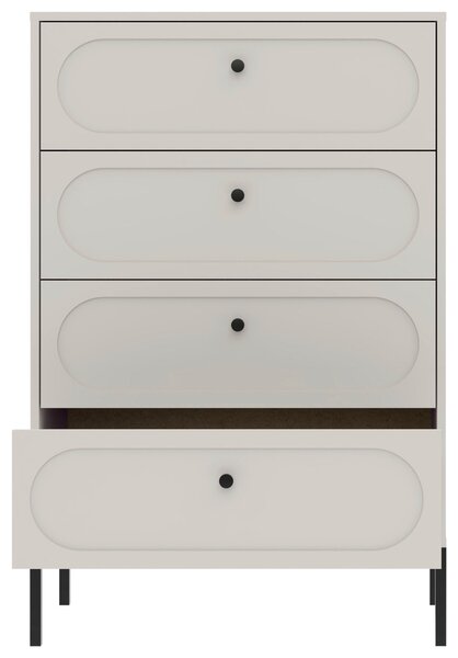 KOMODA, černá, kašmírová, 75,9/115,5/40 cm MID.YOU - Šuplíkové komody, Online Only