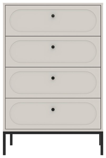 KOMODA, černá, kašmírová, 75,9/115,5/40 cm MID.YOU - Šuplíkové komody, Online Only