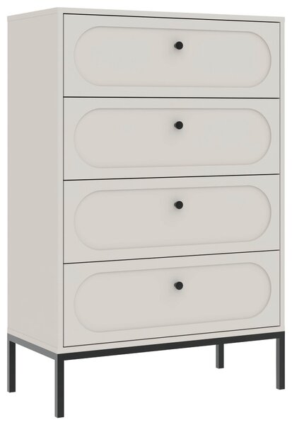 KOMODA, černá, kašmírová, 75,9/115,5/40 cm MID.YOU - Šuplíkové komody, Online Only