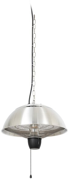 Terasový ohřívač Theriona, stříbrný, Ø 42 cm, IP24 – Lucande Lucande, Theriona, Metalická, Hliník, Moderní