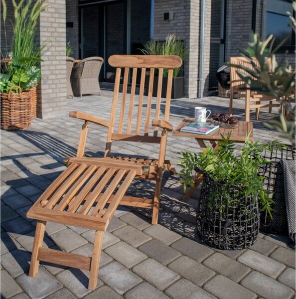 Nordic Living Přírodní dřevěné lehátko Alysia