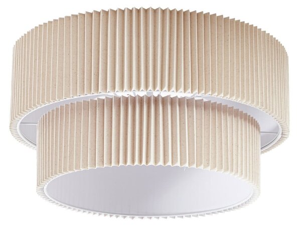 Stropní lampa Lindby, Tazia, stmívatelné, Béžová, Obývací pokoj, Tkanina / Textil