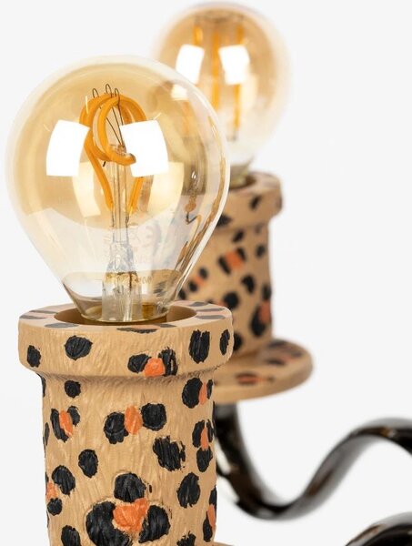 Hnědá stolní lampa Bold Monkey Proudly Crowned Panther 62 cm